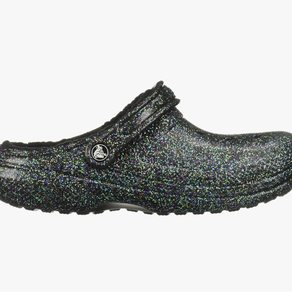 Crocs Unisex-Adult Classic Fur Lined Glitter Clog